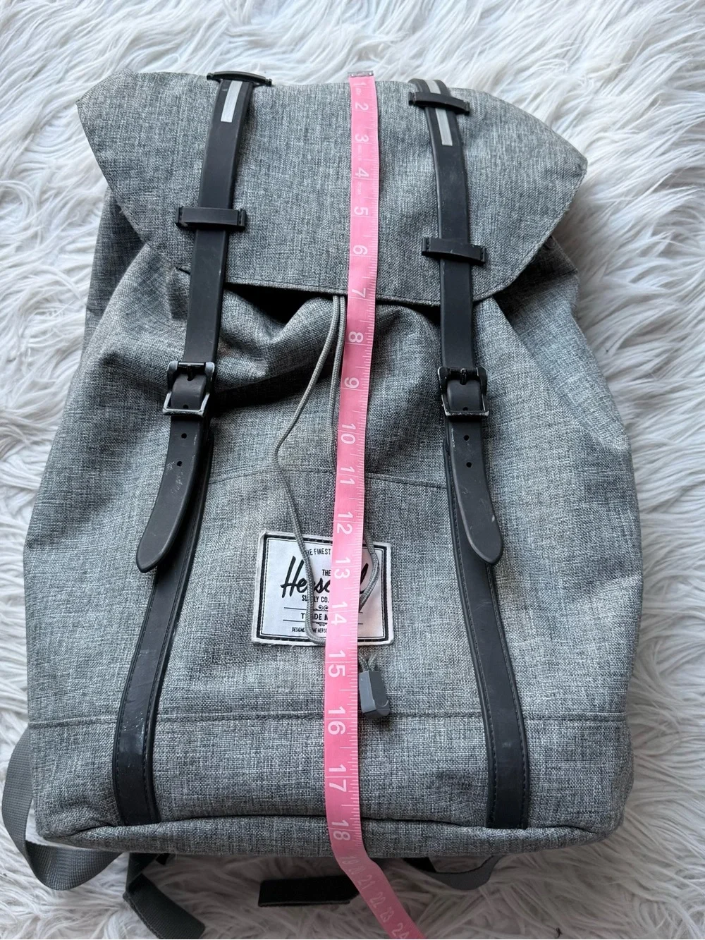 Herschel Little America Gray Backpack Laptop School Travel Hiking Book Bag Gray